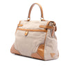Prada Cinghiale Trimmed Canapa Top Handle Bag Secondhand