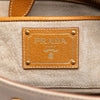 Prada Cinghiale Trimmed Canapa Top Handle Bag Secondhand
