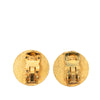 Chanel CC Gold Plated Resin Button Clip on Earrings Secondhand