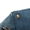Prada Small Denim Canapa Logo Tote Secondhand