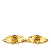 Chanel CC Gold Plated Round Clip On Earrings Secondhand