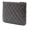 Secondhand Chanel Small Quilted Crinkled Patent O Case Clutch