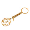 Chanel CC Gold Plated Round Key Ring Bag Charm Secondhand