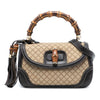 Gucci Medium Diamante Canvas New Bamboo Satchel Secondhand