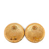 Chanel CC Gold Plated Round Clip On Earrings Secondhand
