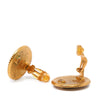 Chanel CC Gold Plated Round Clip On Earrings Secondhand