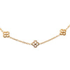 Louis Vuitton Gold Plated Flower Full Necklace Secondhand