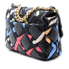 Chanel Medium Lambskin and Printed Silk Fixation 19 Flap Secondhand