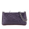 Chanel Embossed Lambskin Camellia Chain Pochette Secondhand