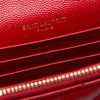 Saint Laurent Grain De Poudre Chevron Monogram Envelope Wallet on Chain Secondhand