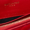 Saint Laurent Grain De Poudre Chevron Monogram Envelope Wallet on Chain Secondhand