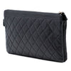 Chanel Quilted Caviar Boy O Case Zip Clutch Secondhand