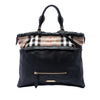 Burberry House Check Trimmed Leather Big Crush Convertible Tote Secondhand
