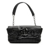 Chanel Camellia CC Choco Bar No 5 Lambskin Shoulder Bag Secondhand