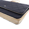 Chanel Bicolor Satin Diamond Stitch Wallet On Chain Secondhand