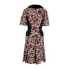Secondhand Louis Vuitton Red Black Floral Printed Dress - '10s