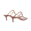 second hand Gucci by Tom Ford Tan Leather Kitten Heel Mules Horsebit Detail