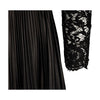 Secondhand Valentino Pleated Leather and Lace Dress - '10s