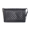 Secondhand Chanel Boy Medium Quilted Leather Shoulder Bag - '10s