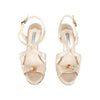 Secondhand Prada Beige Leather Strappy Heel Sandals - '10s