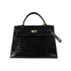 Secondhand Hermès Lisse Crocodile Kelly 32 Retourne Handbag - '60s