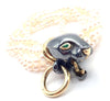 Cartier Panther Panthere Yellow Gold & Silverium Emerald Pearl Bracelet Secondhand