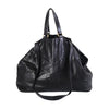 Secondhand Yves Saint Laurent Rive Gauche Black Leather Oversized Tote Bag - '00s