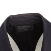Chanel Navy Blue Ribbed Cotton Jacket - '90s Second hand
