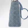 Christian Dior Vintage Lady Dior Bag Cannage Quilt Denim