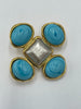 Chanel blue earings turquoise blue earrings