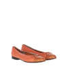 Salvatore Ferragamo Orange Leather Flats - '90s Second hand
