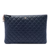 Chanel Large Quilted Lambskin Casino Charms O Case Clutch Secondhand
