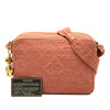 Chanel CC Quilted Linen Double Zip Camera Bag Secondhand