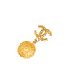 Chanel CC Gold Plated Medallion Drop Pin Brooch Secondhand