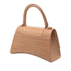 Balenciaga Small Croc Embossed Hourglass Top Handle Bag Secondhand