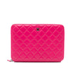 Chanel Large Quilted Lambskin Zip Around Organizer Clutch Secondhand