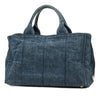 Prada Denim Canapa Logo Satchel Secondhand