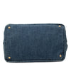 Prada Denim Canapa Logo Satchel Secondhand