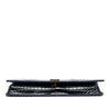 Saint Laurent Croc Embossed Leather Cassandre Phone Holder Secondhand