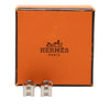 Hermès Palladium Plated Cage dH Cube Push Back Earrings Secondhand
