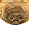 Secondhand Chanel Gold Plated CC Round Lion Brooch