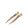Chanel CC Gold Plated Multi Strand Fringe Drop Push Back Earrings Secondhand