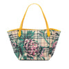 Burberry Small Haymarket Check Floral Print Coated Canvas Canterbury Tote Secondhand