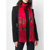 Giorgio Armani Red Silk Embroidered Scarf - 2000s Second hand
