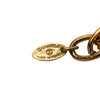 Chanel CC Gold Plated Oval Medallion Pendant Double Chain Necklace Secondhand