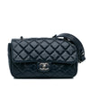 Chanel CC Quilted Perforated Lambskin Single Flap Secondhand