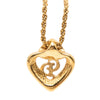 Dior Gold Plated CD Logo Heart Pendant Necklace Secondhand