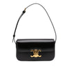 Celine Shiny Calfskin Triomphe Claude Shoulder Bag Secondhand