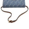 Fendi Denim Effect FF Jacquard Wallet On Chain Baguette Secondhand