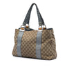 Secondhand Gucci Medium GG Canvas Bamboo Libeccio Tote